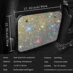 Car Seat Back Protectors with Crystal Rhinestones, Bling Bling Kick Mats Protector，Universal Fit Sparkling Diamond Automotive Interior Protectors for Girls Color 2Pcs
