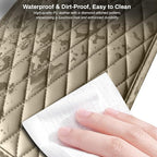 Car Center Console Cover Upgraded Microfiber Leather Car Arm Rest Cover with 2 Storage Bags Universal Armrest Cover for Car Storage Box Car Interior Accessories Protector for Most Vehicle-Beige