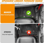 MAIKER 4PCS Metal Front Rear Door Storage Box Compatible with 2018-2025 Jeep Wrangler JL JLU 4XE & 2020-2025 Gladiator JT, Insert Organizer Box Pockets for Replace Sagging Nets, Black
