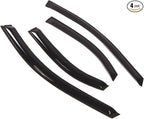 Outside Mount Window Vent Visors Rain Guards Compatible with Hyundai Elantra 1996-2000 | Side Window Wind Deflectors Rain Shields | Smoke Tinted, 4 Pcs Set, DGWV-251