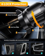 Car Phone Holder[Military-Grade 360°Suction Cup] Phone Holders for Your Car Universal Accessories Air Vent Dashboard Windshield Phone Mount Automotive Cradles Fit Shower & Wall Mounts iPhone