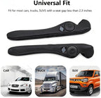 Inflatable Car Seat Gap Filler Strip - 2Pcs Leather Foldable Seat Gap Plug Blocker,Stop Dropping Items,Soft Interior Accessories for All Cars (Black)