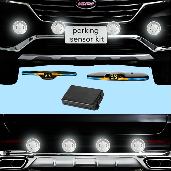 New Features Forward and Reverse Parking sensors, Option to Measure Distance in inches, bidirectional Display Option, and Customizable Digital Direction 18 Color Probes to Choose from(Light Blue)