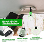 2 Pcs Heart Shaped Car Handle Strap – Drift Charm Rear Bumper Warning Ring Decor for Car Interior Exterior, Subway Bus Handle Accessory, Cute Heart Car Decor Gift for Women & Men (Luminous Green)