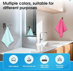 Microfiber Cleaning Cloth,12 Pack Cleaning Rags, Cleaning Towels with 4 Color Assorted, 11.8"X11.8"(Green/Blue/Yellow/Pink)
