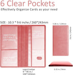 Car Accessories Registration and Insurance Holder, Leather Essential Card Magnetic Shut Vehicle Glove Box Organizer Case for Auto Driver License Document Truck Motorcycle Boat - Pink