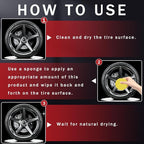 2PCS Tire Shine Cream - Car Tire Ceramic Coating for Deep Black Gloss, Powerful Wheel Cleaning Refurbish Wax with UV Blocking Dust, Tyre Nourish Cream for Long-Lasting Auto Care