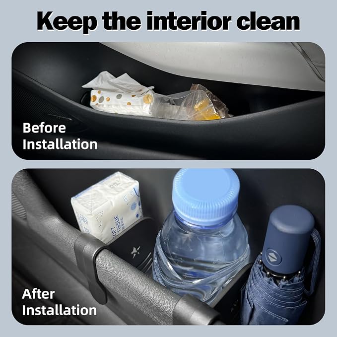 Car Door Side Storage Divider, Universal Side Door Storage Box Partition Baffle Car Side Organizer Car Door Compartment Storage Partition Board Accessories for Separation, 2PCS (Star)