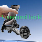 Car Phone Holder Mount with Vibration Dampener | [Camera Friendly] [1s Lock & Release] Twist-Lock Suction Cup Base for Vehicle Windshields, Fit 5.4''-7.2'' Smartphones