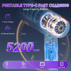 Handheld Car Vacuum Cleaner, 16000PA Air Duster & Vacuum Cleaner, 120W High Power Hand Held Vacuum Cordless, Portable Vacuum Rechargeable with Multi-Nozzles & LED Light for Car, Home, Pet, Office