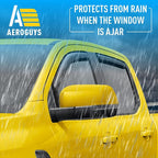 Extra Durable Window Deflectors in-Channel Window Visors Rain Guards Fit for Ford Ranger 2024-2026 SuperCrew, Sun Visors, Wind Vent for Shades, Exterior Car Accessories - 4pcs. AG0748