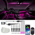 Car LED Lights Interior Light, 10 in 1 Car Ambient Lighting Kits with 315in Fiber Optic, APP Control, Car Accessories Multicolor RGB Neon Car LED Strip Lights with Music Sync Mode and DIY Mode