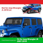 Goodyear Shatterproof in-Channel Window Deflectors for Jeep Wrangler JK 2007-2018, Rain Guards, Window Visors for Cars, Vent Deflector, Car Accessories, 4 pcs - GY003492