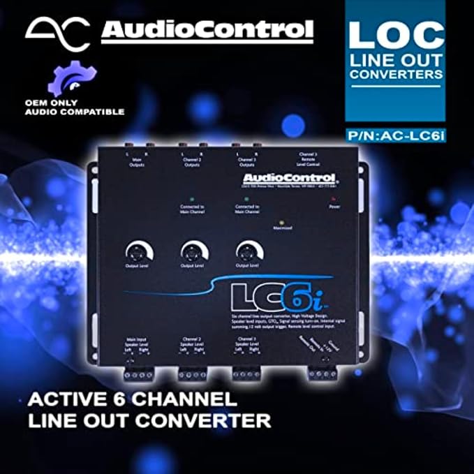 LC6i Black 6 Channel Line Out Converter with Internal Summing