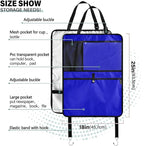 Medium Blue Seat Back Organizer Car Seat Back Storage Bag Anti-kick Pad, Seat Protectors for Back of Front Seats, 2 Pack