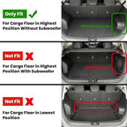 Floor Mats & Cargo Mats for Kia Soul 2025 2024 2023 2022 2021 2020 (Fit Cargo Floor in Higher Position) All Weather TPE Custom Fit Floor Liners Car Mats & Trunk Mats Full Set