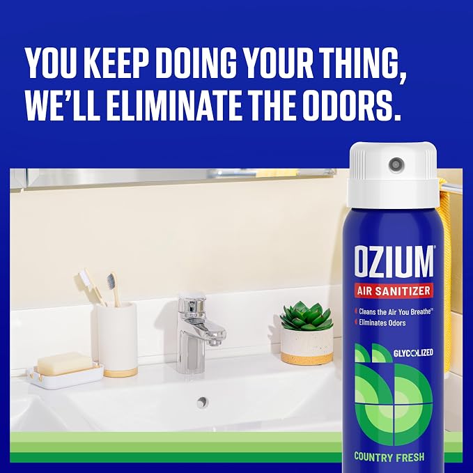 Air Sanitizer & Odor Eliminator for Homes, Cars, Offices and More, Country Fresh, 3.5 Ounce (Pack of 4)