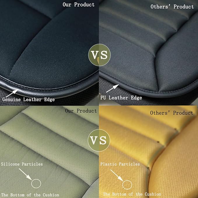 Car Seat Cushion Pad for Driving, Chair Cushion for Office/Truck with Memory Foam, Seat Cushion Comfortable and Durable, Coffee