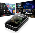 LAMTTO Wireless CarPlay and Android Auto Adapter with Gemini AI,4-in-1 Magic AI Box Video Player for YouTube TikTok, Dual WiFi,HD Media Port,USB Drive,Mirror Link for OEM Wired Carplay Cars 2016-2024