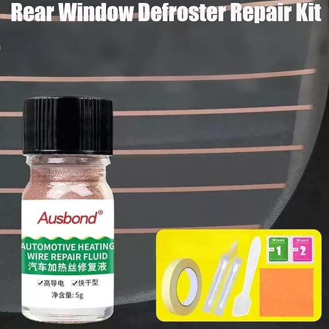 Copper Conductive Paint Repair Rear Defroster (Rear Window Defogger Repair Kit)-Extremely High Conductivity,Cures At Room Temperature,Diy Repair Quick And Hassle-Free,Corrosion Resistant,Does Not Oxidize