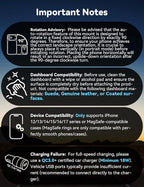for MagSafe Car Mount Charger, [Smart Fingerprint-Touch Rotation] 15W MagSafe Wireless Car Charger[Vacuum & Gel 360° Base] Air Vent Dashboard Set for iPhone 17 16 15 14 13 12 Series, Black