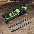 DNA Motoring Low Profile Hydraulic Trolley Service/Floor Jack, 4 Ton (8000 lbs) Capacity, Lifting Range 4.5"-20", Green, TOOLS-00307-GR