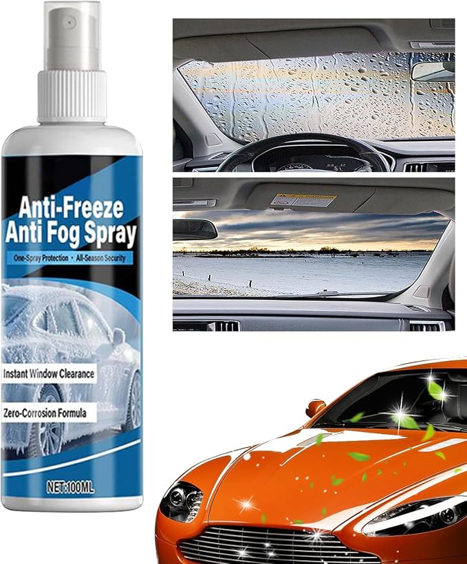 Windshield Anti Fog - 100ml Streak-Free Liquid Defogger | Portable Glass Cleaner for Instant Fog Removal,for Clear Visibility Cleaning Coating Driving Window Shower Door Rain Water