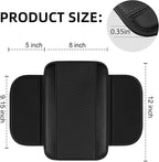 14 PCS Leather Car Seat Covers Full Set, 14.5”-15'' Sporty Steering Wheel Cover Universal, Center Console Cover, Seat Belt Cushion, Cup Holder Coaster, Car Interior Set Black
