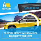 Extra Durable Window Deflectors Tape-On Window Visors Rain Guards Fit for Toyota RAV4 2019-2025, Sun Visors, Wind Vent for Shades, Exterior Car Accessories - 4 pcs. AG0912