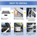 Dog Booster Car Seat, Reinforce Metal Frame Safe Pet Car Seat with Seatbelt & Waterproof Pee Pad & Top Cover | Portable Collapsible Puppy Carrier Bag | for Small Dogs Cats (with Soft Pad)