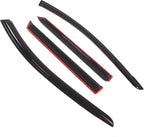 Outside Mount Window Vent Visors Rain Guards Compatible with Pontiac Vibe 2009-2010 | Side Window Wind Deflectors Rain Shields | Smoke Tinted, 4 Pcs Set, DGWV-375-2