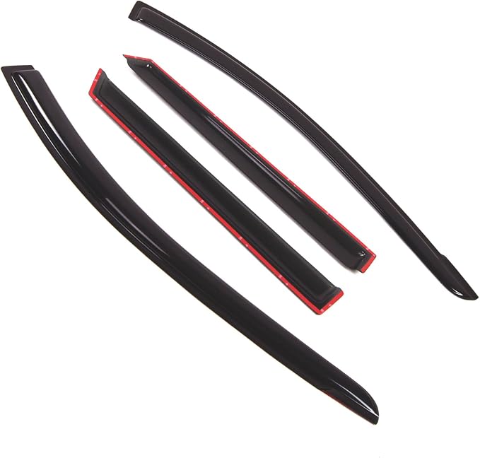 Outside Mount Window Vent Visors Rain Guards Compatible with Toyota Matrix 2009-2013 | Side Window Wind Deflectors Rain Shields | Smoke Tinted, 4 Pcs Set, DGWV-375