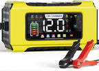 Automatic Car Battery Charger–12V 0-6A Adjustable Smart Trickle Charger with Battery Repair,Automatic Desulfation,Temperature Compensation Functions,Suitable for AGM,Gel,Deep Cycle,Lead-Acid Batteries