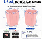 Pink Car Door Trash Can 2 Pack, Mini Silicone Auto Garbage Bin for Front Door Pockets, Waterproof Small Car Trash Holder with Reinforced Stay-Open Rim, Cute Car Accessories for Women