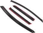 WD2-348 Dark Smoke 4 Pcs Set Window Visor (Outside Mount) Deflector Rain Guard Compatible with 2009-2014 Nissan Murano