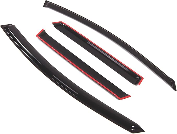 Outside Mount Window Vent Visors Rain Guards Compatible with Nissan Murano 2009-2014 | Side Window Wind Deflectors Rain Shields | Smoke Tinted, 4 Pcs Set, DGWV-348