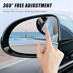 Blind Spot Mirrors 2 Pack, Electroplated Metal Fan-Shaped HD Glass Frameless Convex Side Rear View Mirror, Self-Adhesive Back for Car SUV Truck(style2)