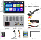 Car Stereo Double Din Bluetooth Car Radio 7 Inch MP5 Player HD Touch Screen FM Radio Audio Receiver AUX in USB TF Card Input Multimedia Player Mirror Link with Backup Camera