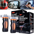 【2PCS】 Glass Emulsion Cleaner, Car Windshield Cleaner Tool Roll-On Glass Compound with Cleaning Board, Removes Oil Film & Smudges, Improve Windshield Clarity for Safe Driving (100ml+Brush)*2