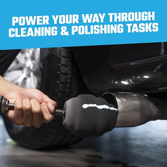 Ball Buster Wheel and Rim Speed Polisher - Wheel Cleaner Drill Attachment for Safe & Easy Cleaning Hard-to-Reach Areas on Cars, Trucks, SUVs, RVs, and Motorcycles