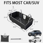 Upgraded Durable Hard Bottom Dog Car Seat Cover with EPE Sponge Cushion,Foldable Dog Rear Seat Protector,Waterproof Dog Hammock for Car, Seamless Dogs Back Seat Extender for Car SUV Truck(L)