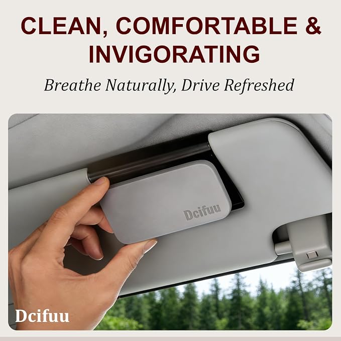 Stone Air Freshener - Car Odor Eliminator - Long Lasting Scent - Car Scent - VISOR CLIP INCLUDED (Ocean)