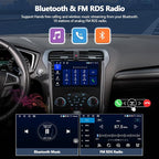 4G+64G Android 15 Car Radio for Ford Fusion 2013 2014 2015 2016, 9 Inch 1280 * 720 Touch Screen Car Stereo with Wireless CarPlay Android Auto Bluetooth 5.0 32EQ FM GPS Navigation Backup Camera