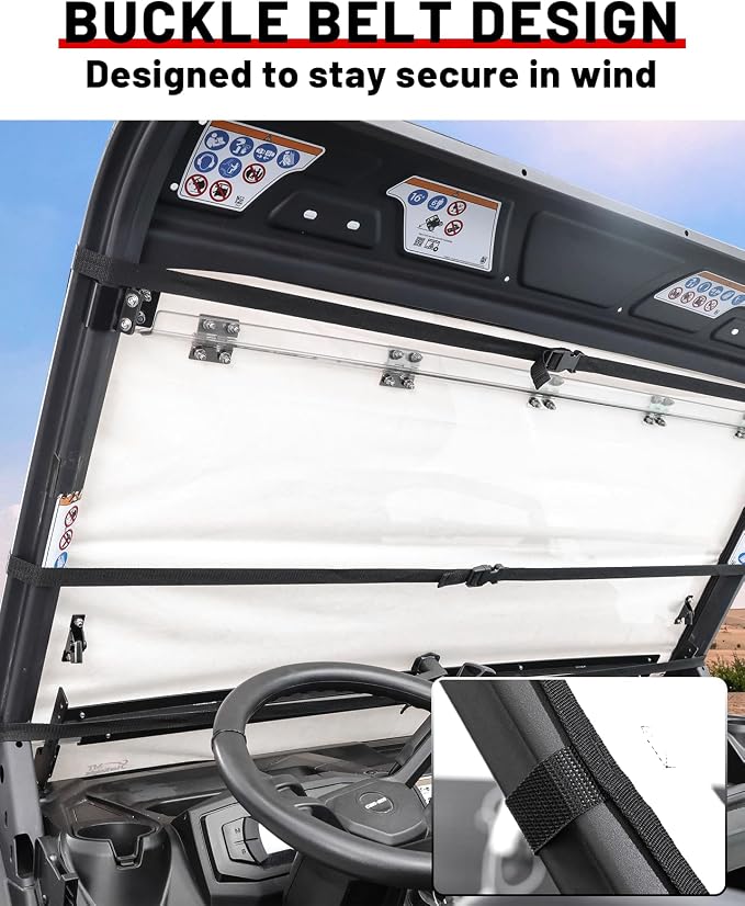UTV Windshield Cover Compatible with Can-Am Defender 2016-2026 and Polaris Ranger XP 1000 2017-2026 (Not RZR), Waterproof Transport Protector for Ice and Snow