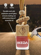 Ikeda Car Air Freshener: Hanging Car Smell Air Freshener | 10ml Hanging Car Perfume | Long Lasting Fragrance | Strong Scents Diffuser for Auto Home (Black pomegranate|Square)