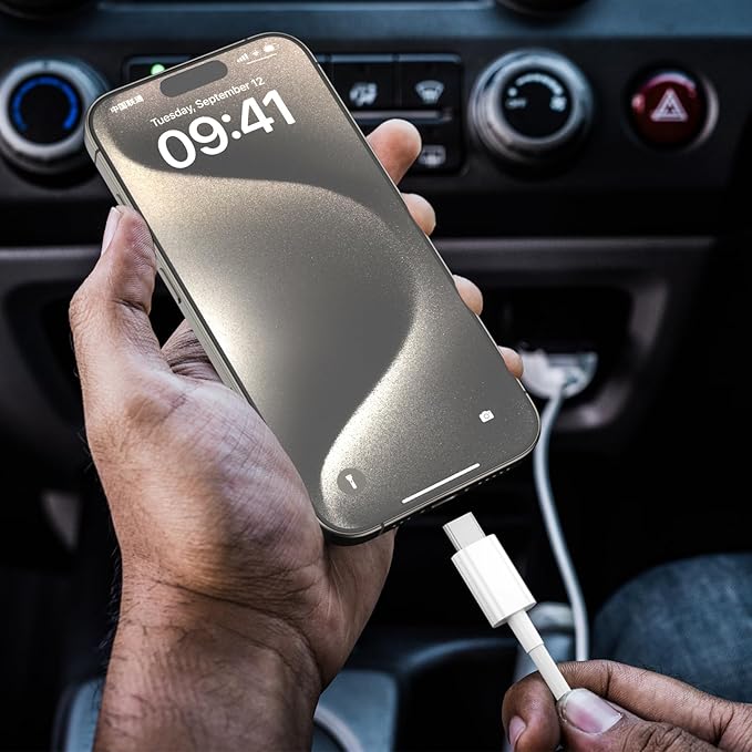 Car Carplay Cable for iPhone 17/16/15,iPhone 16/15 Plus17/16/15 Pro 17/16/15Pro Max charger,USB A to USB C for Carplay USB C Cord, iPad USB C Cable 10th, iPad Air Car Charger Cable Cord 3FT (White)