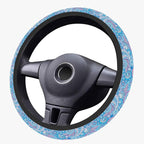 Blue Bohemian Pattern Steering Wheel Cover, Cute Print Steering Wheel Cover Protector, Ultra Thin Breathable Non-Slip, Car Accessories for Women, for Steering Wheel with a Diameter of 14.5"-15"