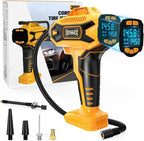 160PSI Cordless Tire Inflator Compatiblew with Dewalt 20V Battery, Portable Air Compressor for Auto, Motorcycles, Bikes, Car Air Pump with Auto Shut-Off, LCD Display, LED Light (Tool Only)