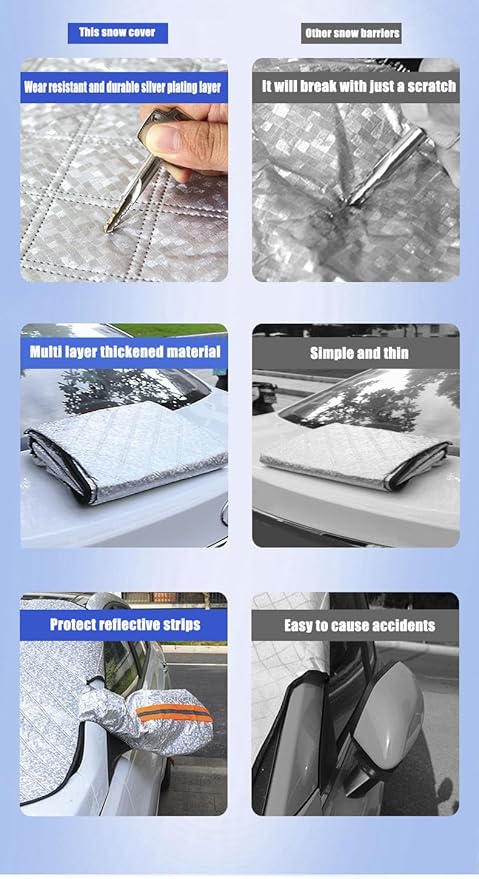 Car Sunshade, Snow Blocking, Antifreeze, Sun Protection, and Rainproof are Easy to Install to Resist Frost, Snow, Wind, and rain