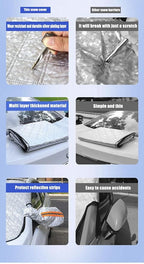 Car Sunshade, Snow Blocking, Antifreeze, Sun Protection, and Rainproof are Easy to Install to Resist Frost, Snow, Wind, and rain (Small Size)